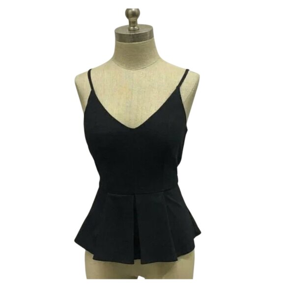 NWT Topshop Peplum Top Zipper Opens Fully Exposed Back - Picture 1 of 8